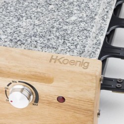 Appareil a raclette HKoeNIG - WOD8 - Jusqu'a 8 personnes - Pierre a cu