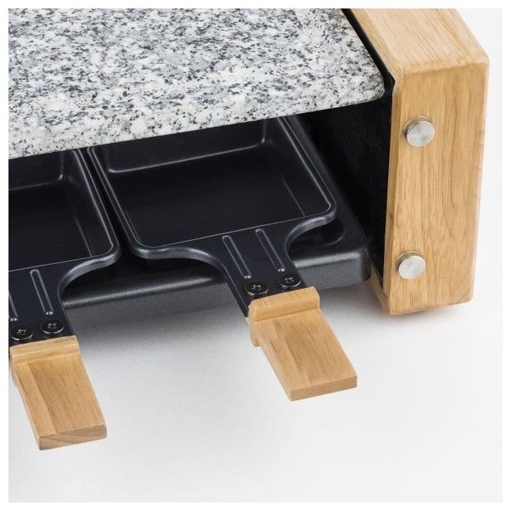 Appareil a raclette HKoeNIG - WOD8 - Jusqu'a 8 personnes - Pierre a cuire - Design Bois - 1200W Appareil a raclette HKoeNIG - WOD8 - Jusqu'a 8 personnes - Pierre a cuire - Design Bois - 1200W