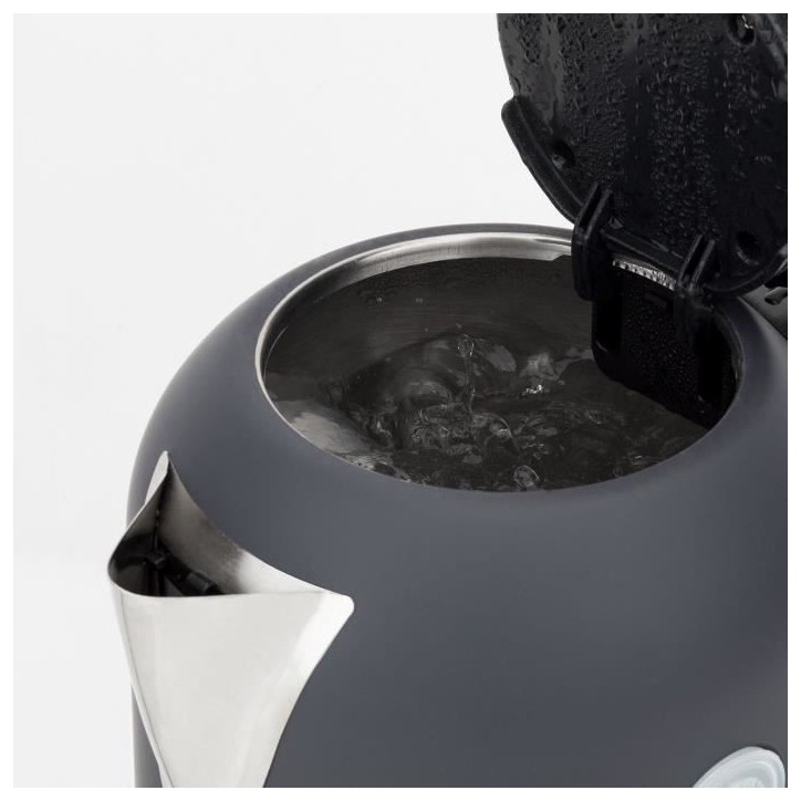 Bouilloire H.KoeNIG Boe52 - Capacité 1,7 L - Température réglable 40 a 110°C - Ecran LCD - Gris mat
