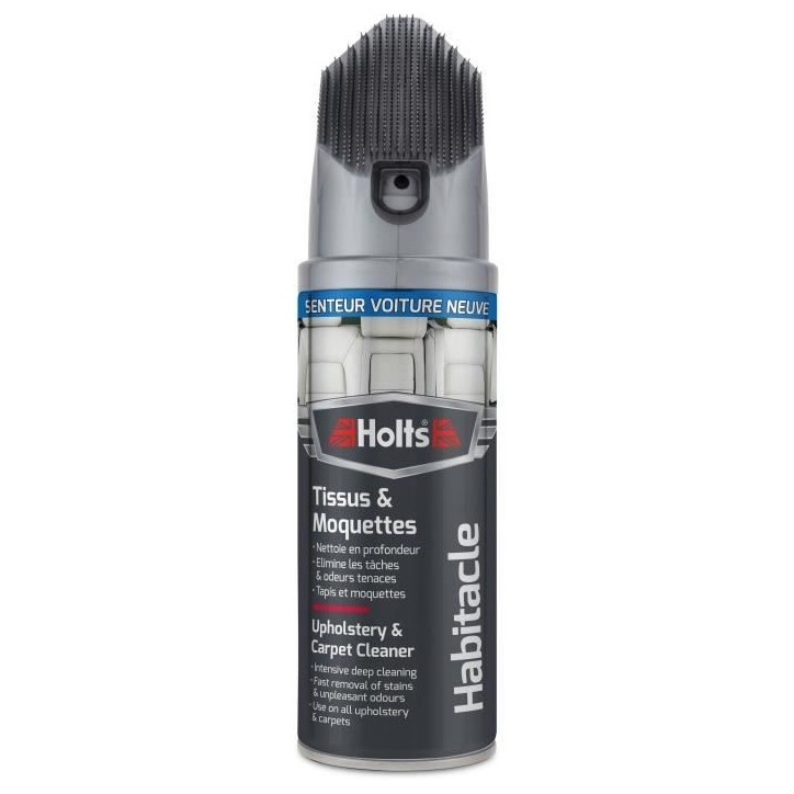 HOLTS Nettoyant tissus & moquettes + brosse senteur voiture neuve - 400 ml