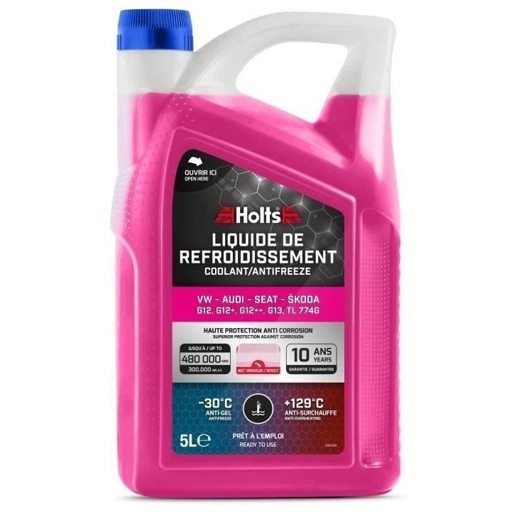 Liquide de Refroidissement - HOLTS - HAFR0006B - Dédié VW-AUDI-SEAT-SKODA G12/ G12+ / G12++ / G13 / TL 774G 5L + Bec Liquide de Refroidissement - HOLTS - HAFR0006B - Dédié VW-AUDI-SEAT-SKODA G12/ G12+ / G12++ / G13 / TL 774G 5L + Bec