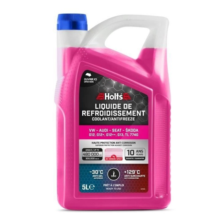 Liquide de Refroidissement - HOLTS - HAFR0006B - Dédié VW-AUDI-SEAT-SKODA G12/ G12+ / G12++ / G13 / TL 774G 5L + Bec Liquide de Refroidissement - HOLTS - HAFR0006B - Dédié VW-AUDI-SEAT-SKODA G12/ G12+ / G12++ / G13 / TL 774G 5L + Bec