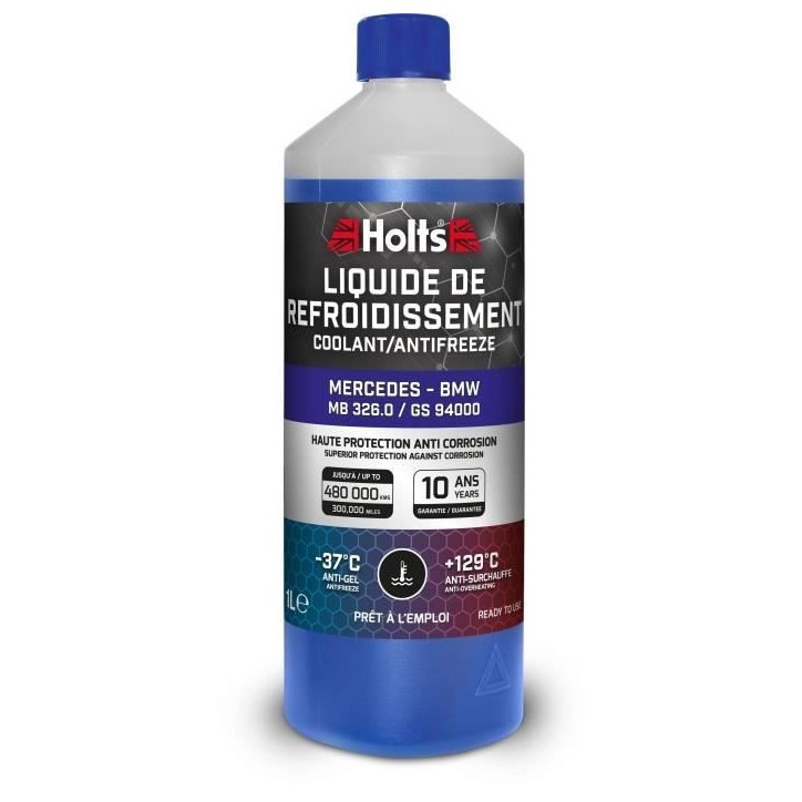 Liquide de Refroidissement - HOLTS - HAFR0007B - Dédié Mercedes - BMW 325.0 / GS94000 1L