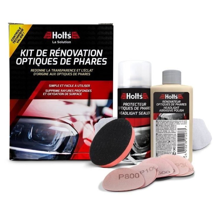 Kit Rénovateur d'optique de phare - HOLTS