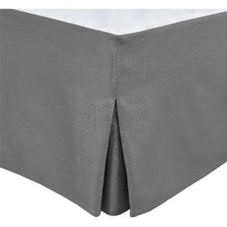 Cache sommier - HOME LINGE PASSION - 180 x 200 cm + 30 cm - Gris anthr