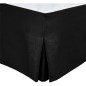 Cache sommier - HOME LINGE PASSION - 90 x 190 cm + 30 cm - Noir