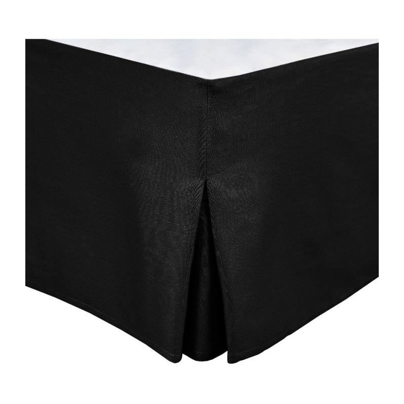 Cache sommier - HOME LINGE PASSION - 160 x 200 cm + 30 cm - Noir Cache sommier - HOME LINGE PASSION - 160 x 200 cm + 30 cm - Noir