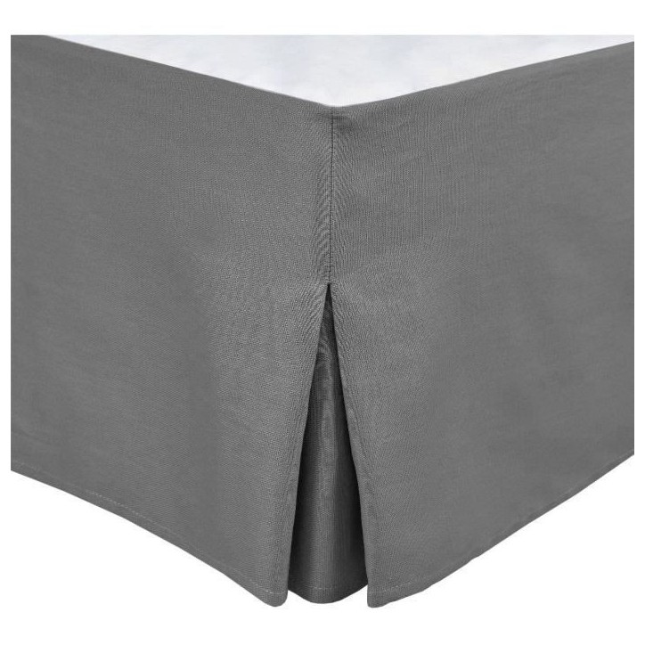 Cache sommier - HOME LINGE PASSION - 140 x 190 cm + 30 cm - Gris anthracite