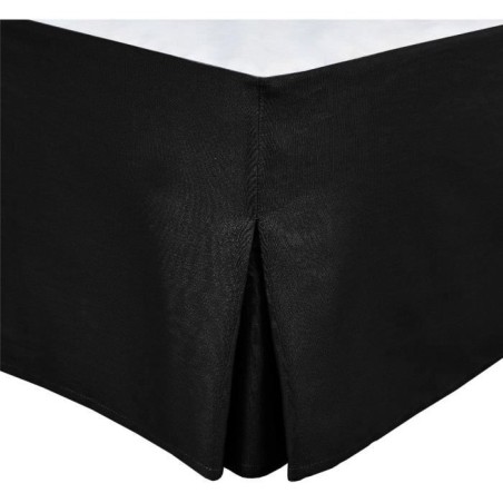 Cache sommier - HOME LINGE PASSION - 180 x 200 cm + 30 cm - Noir