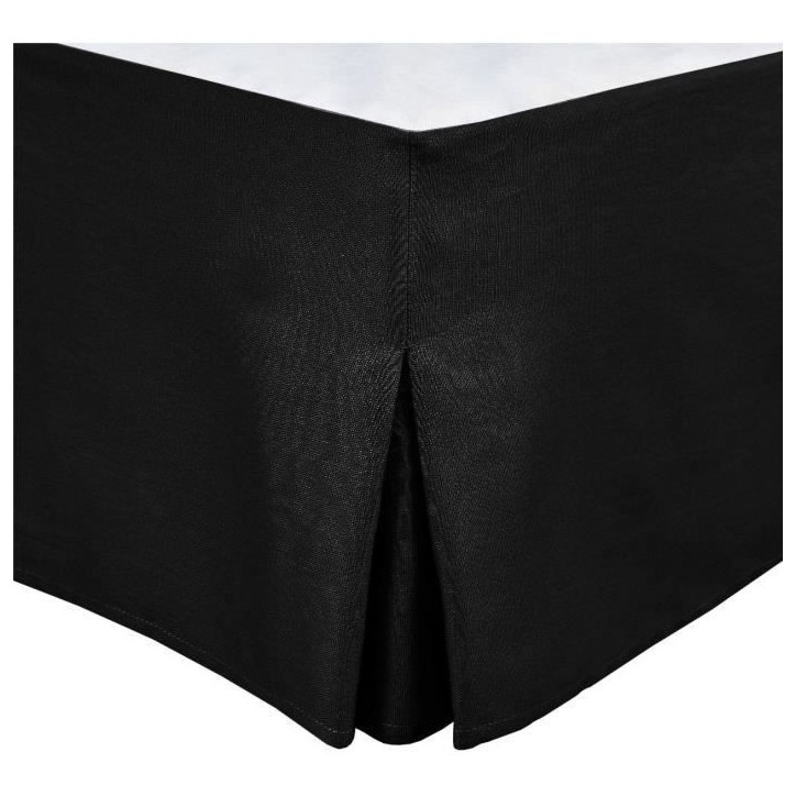 Cache sommier - HOME LINGE PASSION - 180 x 200 cm + 30 cm - Noir Cache sommier - HOME LINGE PASSION - 180 x 200 cm + 30 cm - Noir