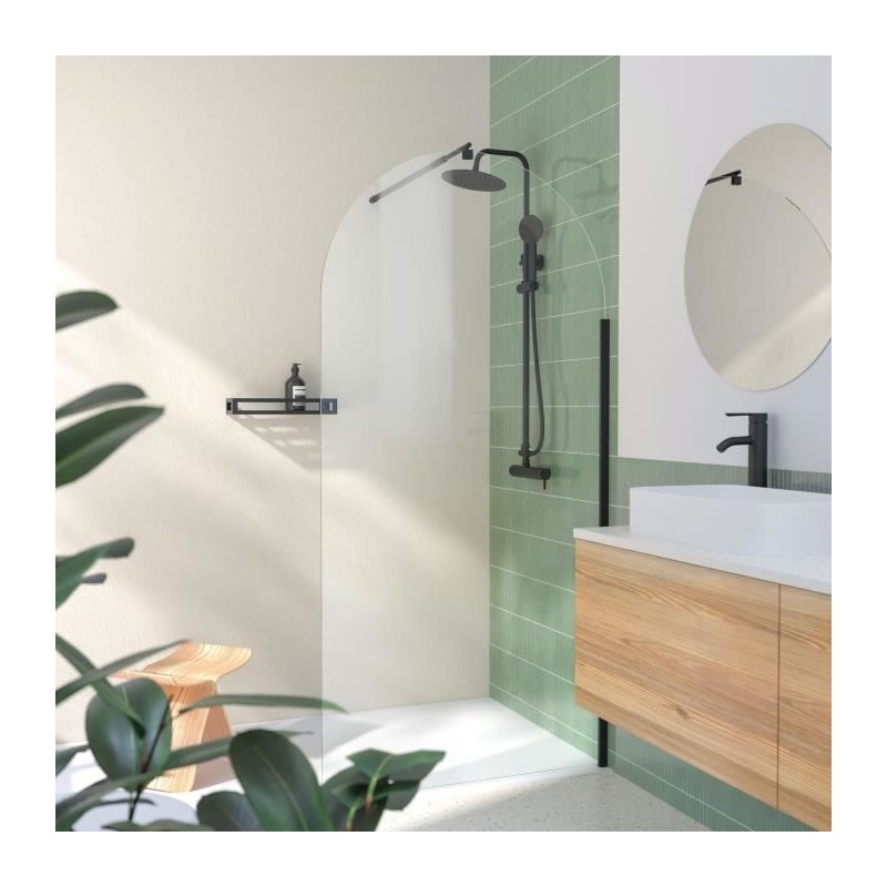 Paroi fixe - HOME GENERATION - Romane noir - 120 x 200 cm Paroi fixe - HOME GENERATION - Romane noir - 120 x 200 cm