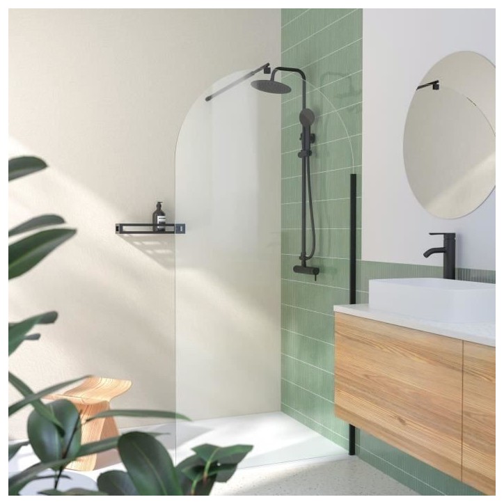 Paroi fixe - HOME GENERATION - Romane noir - 120 x 200 cm Paroi fixe - HOME GENERATION - Romane noir - 120 x 200 cm