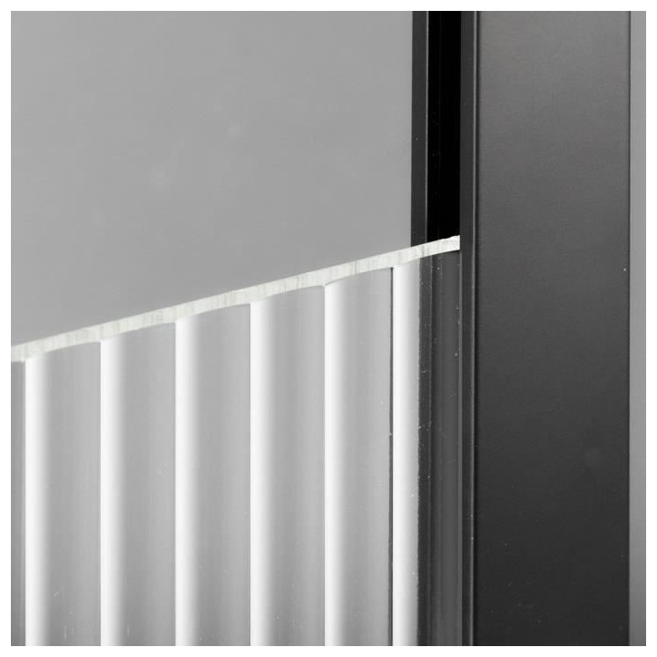 Paroi fixe - HOME GENERATION - Only noir rainure - 120 x 210-265 cm Paroi fixe - HOME GENERATION - Only noir rainure - 120 x 210-265 cm
