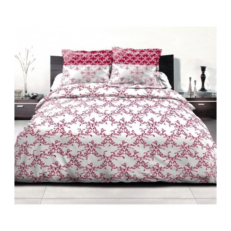 Parure de couette HOME LINGE PASSION FRISE - Bordeaux - 100% Coton 57 Parure de couette HOME LINGE PASSION FRISE - Bordeaux - 100% Coton 57