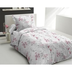 Parure de couette 140x200 cm HOME LINGE PASSION POMPADOUR : Housse de