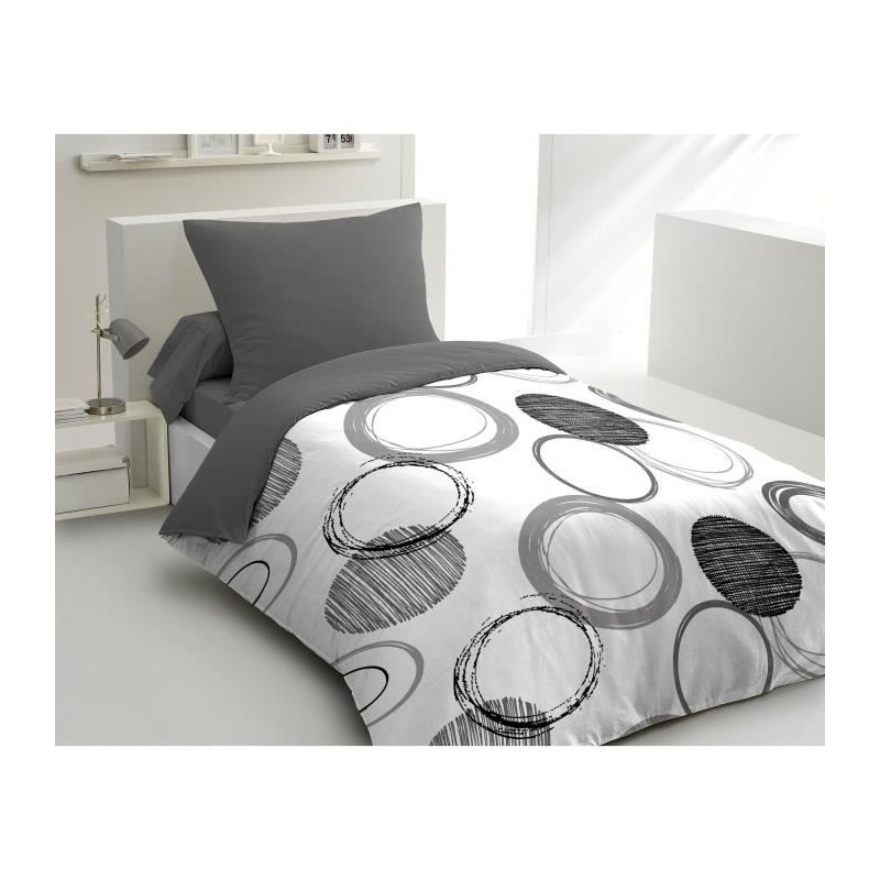 Parure de couette microfibre Audace - 1 housse de couette 140x200 cm + Parure de couette microfibre Audace - 1 housse de couette 140x200 cm +
