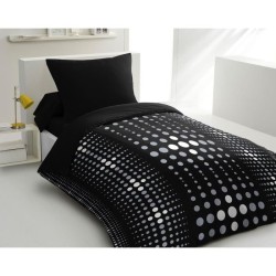 Parure de couette microfibre Steevy - 1 housse de couette 140x200 cm +