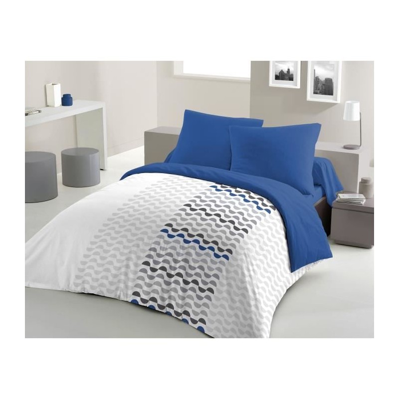 Parure de couette microfibre AMBROISIE - 1 housse de couette 240 x 260 Parure de couette microfibre AMBROISIE - 1 housse de couette 240 x 260