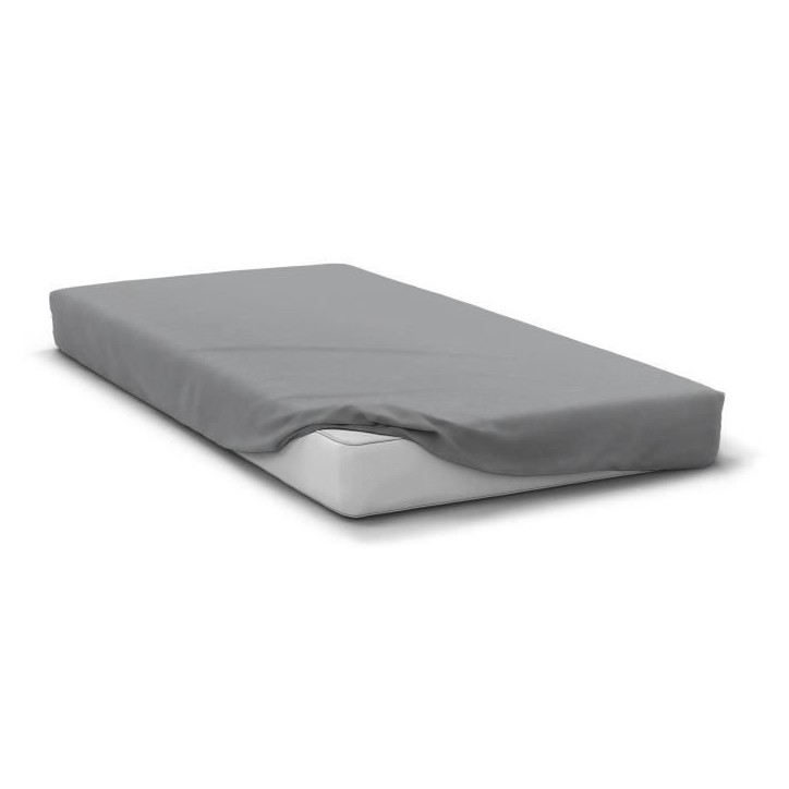 Drap Housse - HOME LINGE PASSION - HP71761 - 90 x 190 cm + 30 cm bonnet - Microfibre - 82 g - Gris clair Drap Housse - HOME LINGE PASSION - HP71761 - 90 x 190 cm + 30 cm bonnet - Microfibre - 82 g - Gris clair