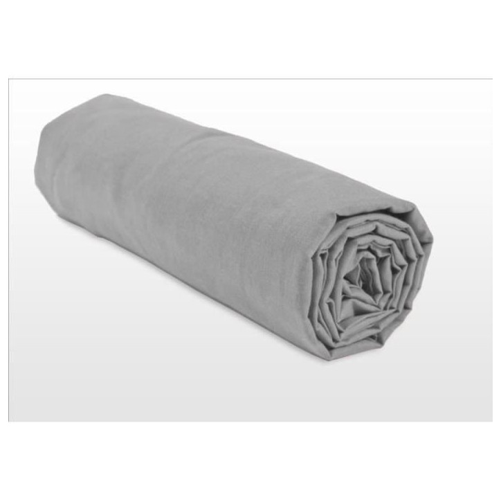 Drap Housse - HOME LINGE PASSION - HP71761 - 90 x 190 cm + 30 cm bonnet - Microfibre - 82 g - Gris clair Drap Housse - HOME LINGE PASSION - HP71761 - 90 x 190 cm + 30 cm bonnet - Microfibre - 82 g - Gris clair