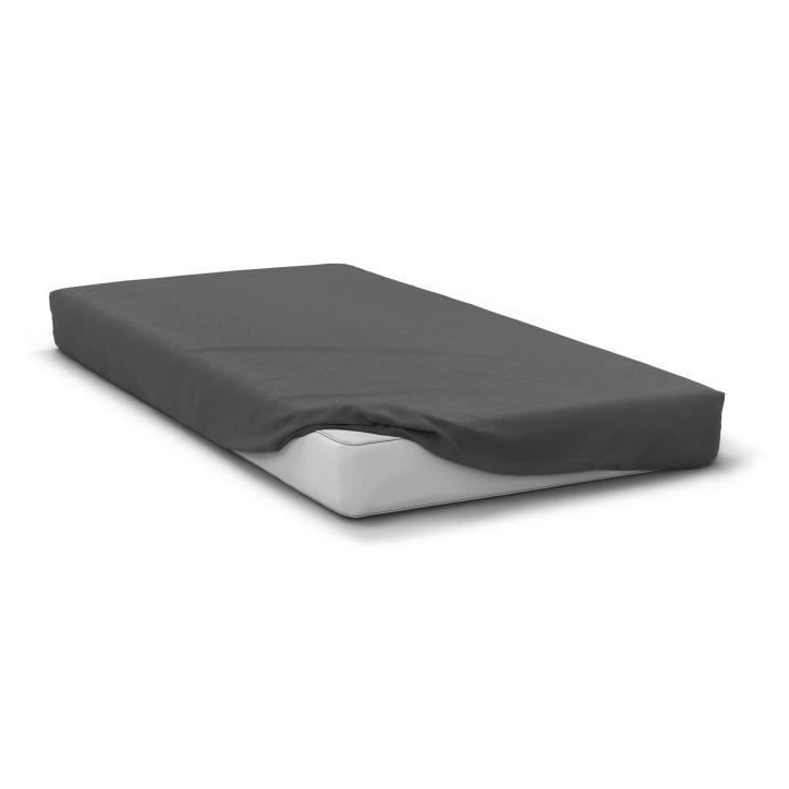 Drap housse - HOME LINGE PASSION - HP71766 - 140 x 190 cm + 30 cm bonnet - Microfibre - 82 g - Gris anthracite Drap housse - HOME LINGE PASSION - HP71766 - 140 x 190 cm + 30 cm bonnet - Microfibre - 82 g - Gris anthracite