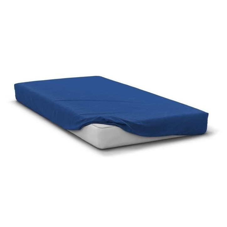 Drap housse - HOME LINGE PASSION - HP71767 - 140 x 190 cm + 30 cm bonnet - Microfibre - 82 g - Bleu Drap housse - HOME LINGE PASSION - HP71767 - 140 x 190 cm + 30 cm bonnet - Microfibre - 82 g - Bleu