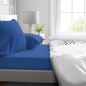 Drap housse - HOME LINGE PASSION - HP71767 - 140 x 190 cm + 30 cm bonnet - Microfibre - 82 g - Bleu Drap housse - HOME LINGE PASSION - HP71767 - 140 x 190 cm + 30 cm bonnet - Microfibre - 82 g - Bleu