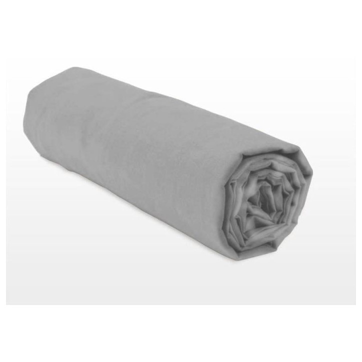 Drap housse - HOME LINGE PASSION - HP71773 - 180 x 200 cm + 30 cm bonnet - Microfibre - 82 g - Gris clair Drap housse - HOME LINGE PASSION - HP71773 - 180 x 200 cm + 30 cm bonnet - Microfibre - 82 g - Gris clair