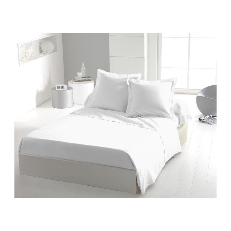 Drap plat - HOME LINGE PASSION - Microfibre 82 g - 240 x 300 cm - Blan Drap plat - HOME LINGE PASSION - Microfibre 82 g - 240 x 300 cm - Blan