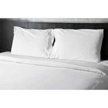 Drap plat - HOME LINGE PASSION - Microfibre 82 g - 240 x 300 cm - Blanc