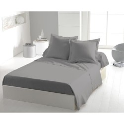 Drap plat - HOME LINGE PASSION - Microfibre 82 g - 240 x 300 cm - Gris