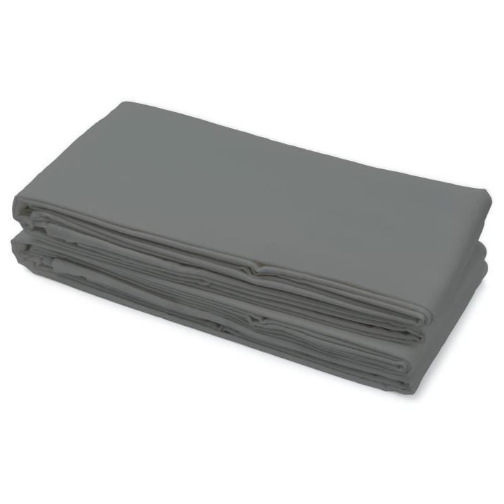 Drap plat - HOME LINGE PASSION - Microfibre 82 g - 240 x 300 cm - Anthracite Drap plat - HOME LINGE PASSION - Microfibre 82 g - 240 x 300 cm - Anthracite