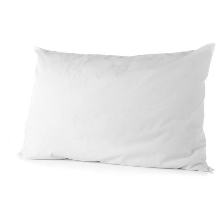 Lot de 2 taies d'oreiller - HOME LINGE PASSION - 50 x 70 cm - Blanc