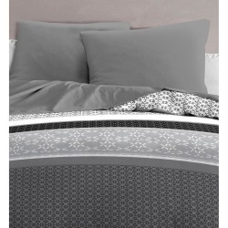 Lot de 2 taies d'oreiller - HOME LINGE PASSION - 63 x 63 cm - Gris ant