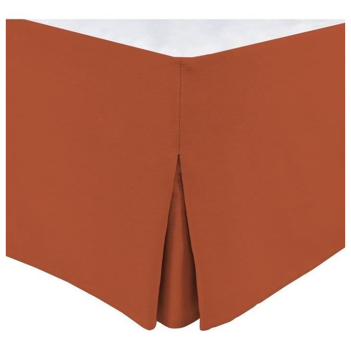 Cache sommier - HOME LINGE PASSION - 140 x 190 cm + 30 cm - Terracotta