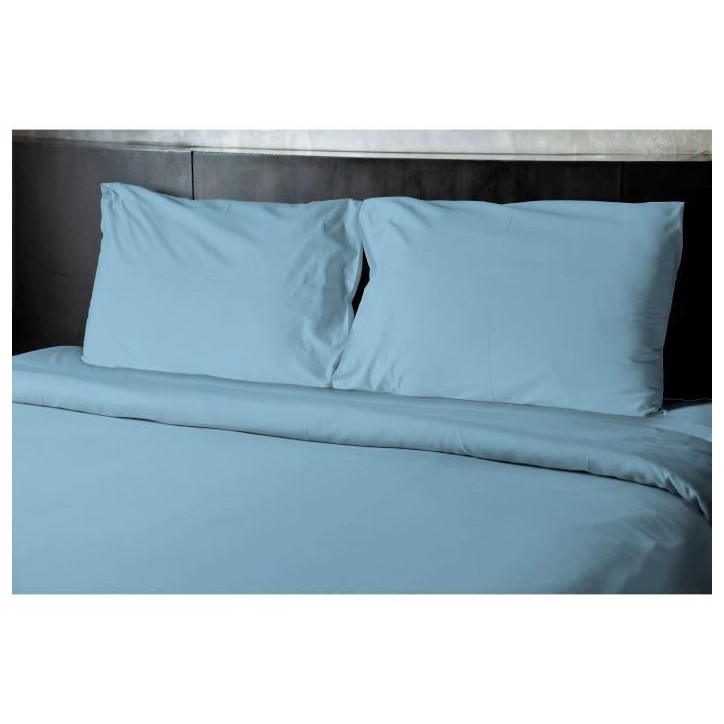 Lot de 2 taies d'oreiller - HOME LINGE PASSION - HP72089 - Microfibre 82 g - 50 x 70 cm - Bleu ciel Lot de 2 taies d'oreiller - HOME LINGE PASSION - HP72089 - Microfibre 82 g - 50 x 70 cm - Bleu ciel