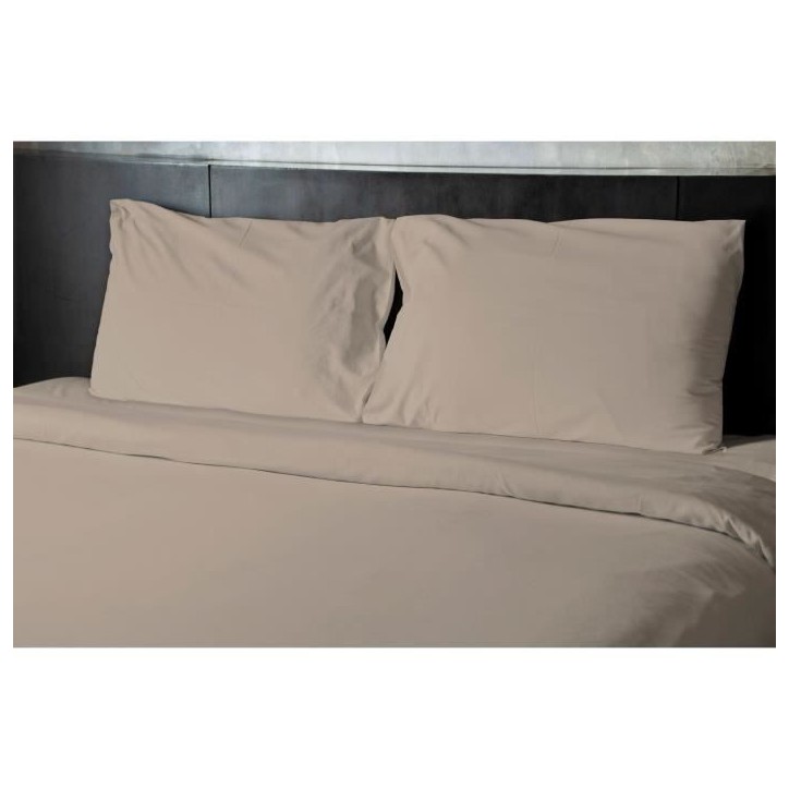 Lot de 2 taies d'oreiller - HOME LINGE PASSION - HP72091 - Microfibre 82 g - 50 x 70 cm - Beige Lot de 2 taies d'oreiller - HOME LINGE PASSION - HP72091 - Microfibre 82 g - 50 x 70 cm - Beige