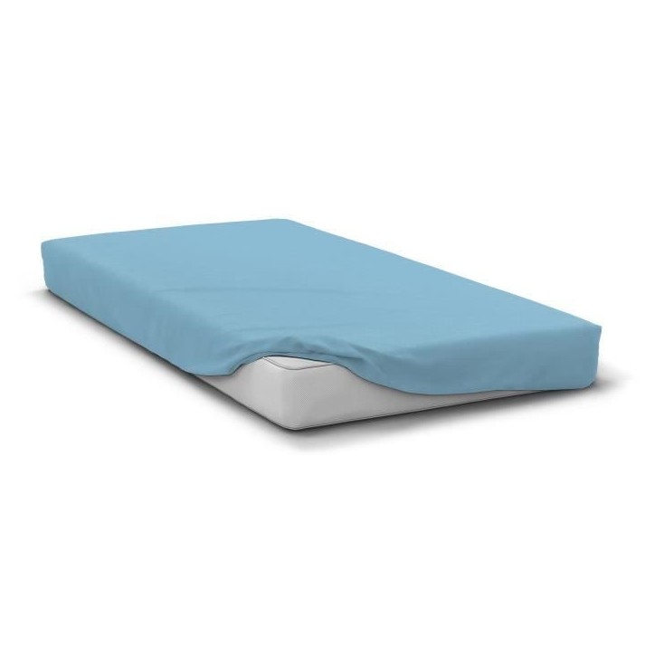 Drap housse - HOME LINGE PASSION - HP72124 - Microfibre 82 g - 90 x 190 cm - Bonnet 30 cm - Bleu ciel Drap housse - HOME LINGE PASSION - HP72124 - Microfibre 82 g - 90 x 190 cm - Bonnet 30 cm - Bleu ciel