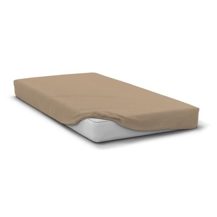 Drap housse - HOME LINGE PASSION - HP72126 - Microfibre 82 g - 160 x 200 cm - Bonnet 30 cm - Beige Drap housse - HOME LINGE PASSION - HP72126 - Microfibre 82 g - 160 x 200 cm - Bonnet 30 cm - Beige