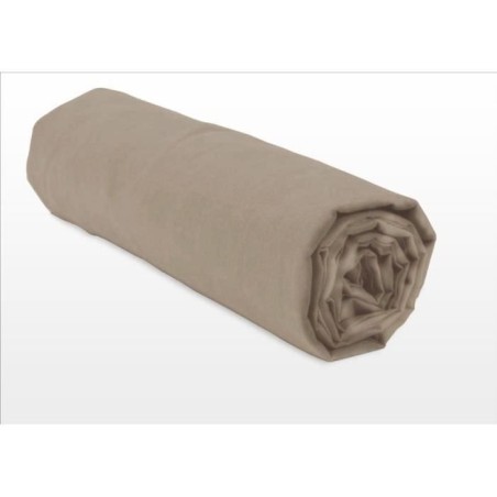 Drap housse - HOME LINGE PASSION - HP72127 - Microfibre 82 g - 140 x 190 cm - Bonnet 30 cm - Beige