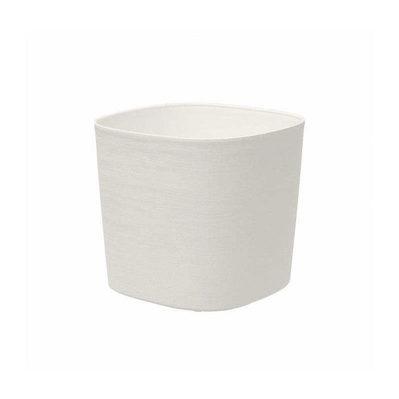 Pot avec réserve d'eau - GARDEN ID Respect - Blanc 25 x 25 cm - 100% Pot avec réserve d'eau - GARDEN ID Respect - Blanc 25 x 25 cm - 100%