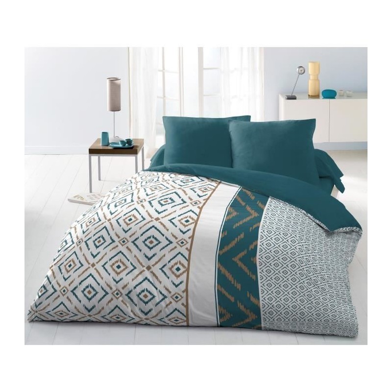 Parure de couette Microfibre ETHNO 220x240cm et 2 taies d'oreillers 63 Parure de couette Microfibre ETHNO 220x240cm et 2 taies d'oreillers 63