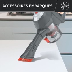 Aspirateur Balai - HOOVER HF122AH - 22 V - 40 min - 0,9 L - Rouge / Gr