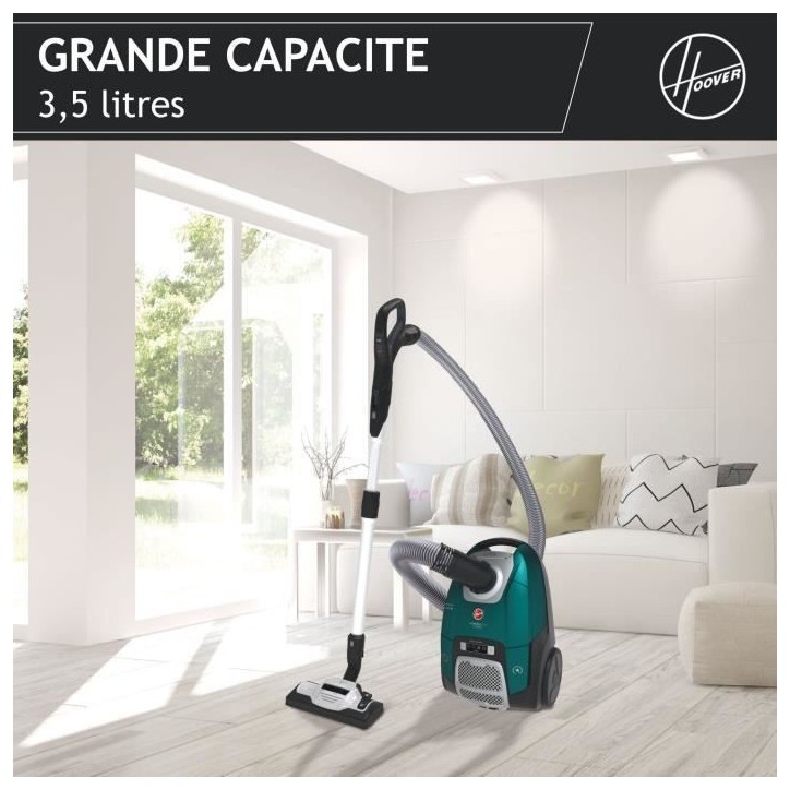 Aspirateur Traineau avec Sac - HOOVER - HE530ALG - 700 W - 4 L - 65 dBA - Spécial animaux et allergies Aspirateur Traineau avec Sac - HOOVER - HE530ALG - 700 W - 4 L - 65 dBA - Spécial animaux et allergies
