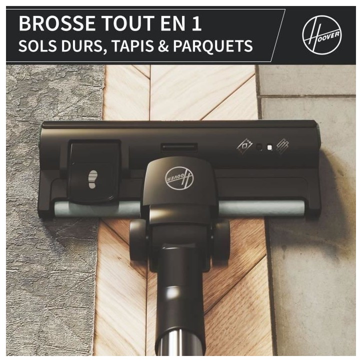 Aspirateur traineau sans sac - HOOVER - HP321PAF - 850 W - 75 dBA - 2 L - Gris