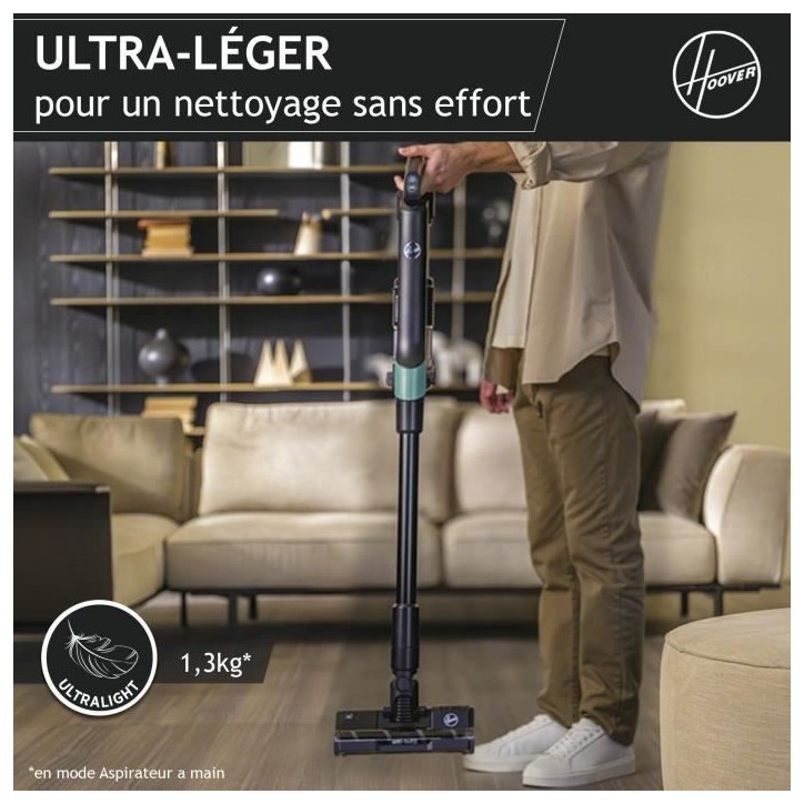Aspirateur Balai sans Fil - HOOVER HF201P - Ultra-léger, Puissant 50AW, Turbobrosse Spécial Animaux, Technologie Ultra Compact Aspirateur Balai sans Fil - HOOVER HF201P - Ultra-léger, Puissant 50AW, Turbobrosse Spécial Animaux, Technologie Ultra Compact