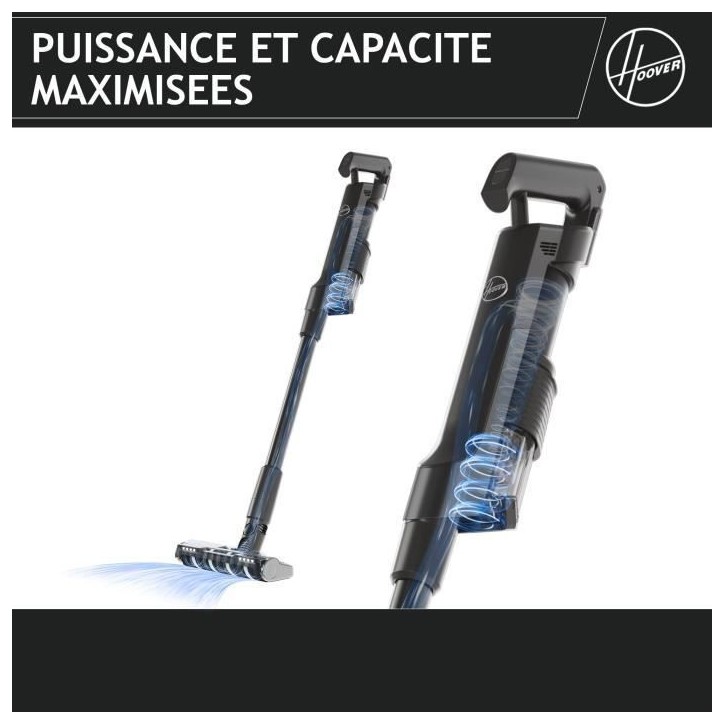 Aspirateur Balai sans Fil - HOOVER HF201P - Ultra-léger, Puissant 50AW, Turbobrosse Spécial Animaux, Technologie Ultra Compact Aspirateur Balai sans Fil - HOOVER HF201P - Ultra-léger, Puissant 50AW, Turbobrosse Spécial Animaux, Technologie Ultra Compact