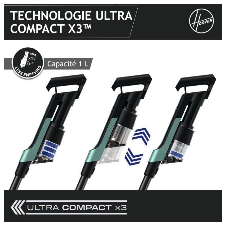 Aspirateur Balai sans Fil - HOOVER HF201P - Ultra-léger, Puissant 50AW, Turbobrosse Spécial Animaux, Technologie Ultra Compact Aspirateur Balai sans Fil - HOOVER HF201P - Ultra-léger, Puissant 50AW, Turbobrosse Spécial Animaux, Technologie Ultra Compact