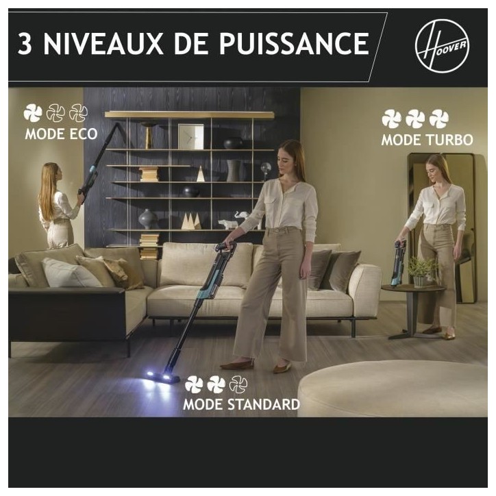 Aspirateur Balai sans Fil - HOOVER HF201P - Ultra-léger, Puissant 50AW, Turbobrosse Spécial Animaux, Technologie Ultra Compact Aspirateur Balai sans Fil - HOOVER HF201P - Ultra-léger, Puissant 50AW, Turbobrosse Spécial Animaux, Technologie Ultra Compact