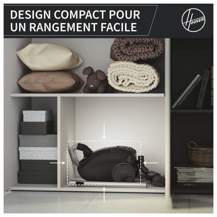 HOOVER HE1 - Aspirateur Traineau avec sac Compact et Puissant - Grande Capacité 2,5L- Haute-performance sur Sols Durs et Moquet HOOVER HE1 - Aspirateur Traineau avec sac Compact et Puissant - Grande Capacité 2,5L- Haute-performance sur Sols Durs et Moquet